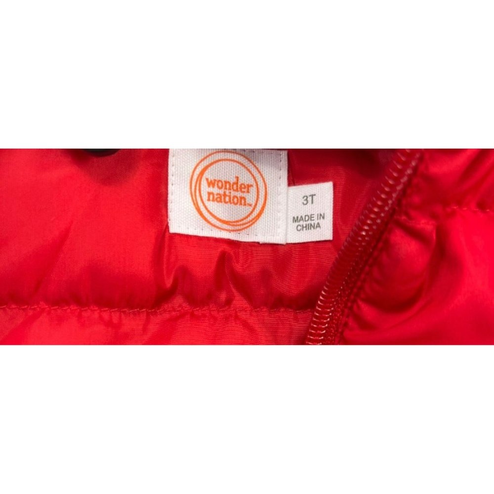 wonder nation, boy jacket, long sleeve, color red, size 3t, 100% polyester - Picture 8 of 8